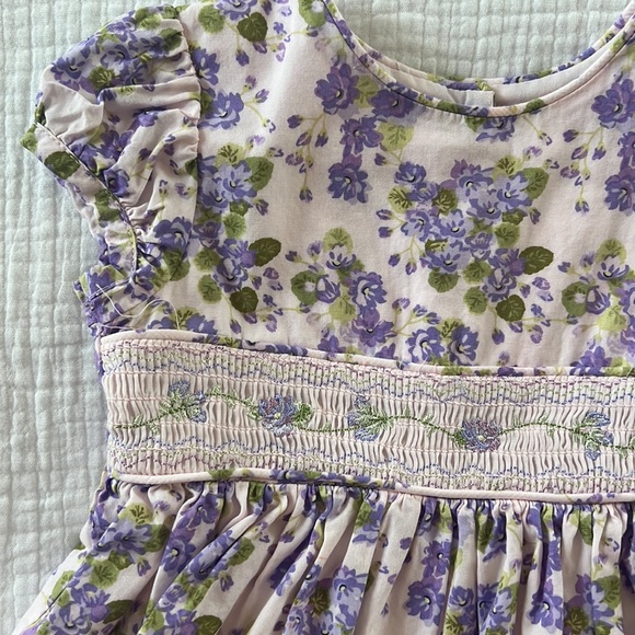 Bonnie baby purple and pink floral dress size 24 month - Picture 2 of 5